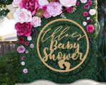 Bbay shower hoop sign