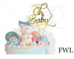 baby reaveal hoop sign cake topper