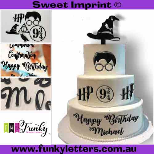 harry potter set of fondant stamps