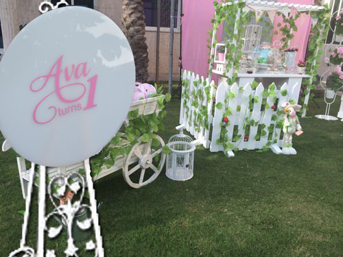 white circle sign for birthday